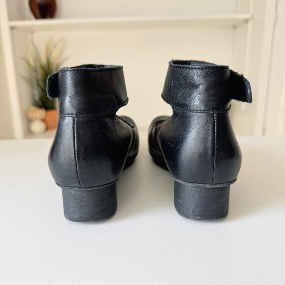 Loints of Holland Black Leather Urban Sydney Ballerina Wedge Flats Size 38/8 - Picture 7 of 10